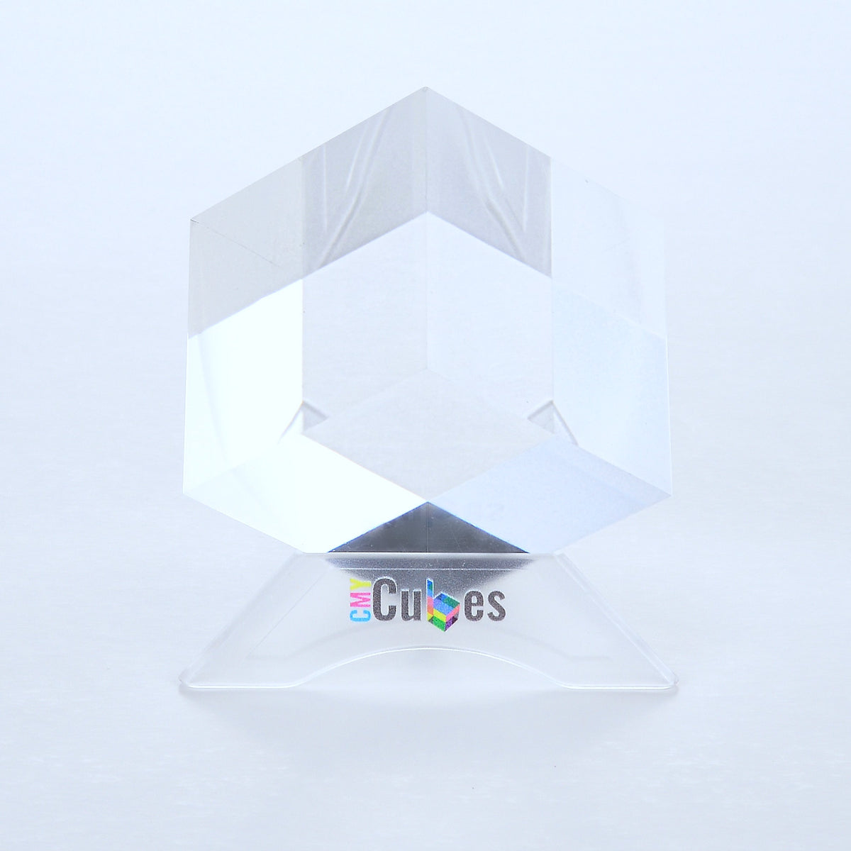 A Monochrome Pack cube held up to the light