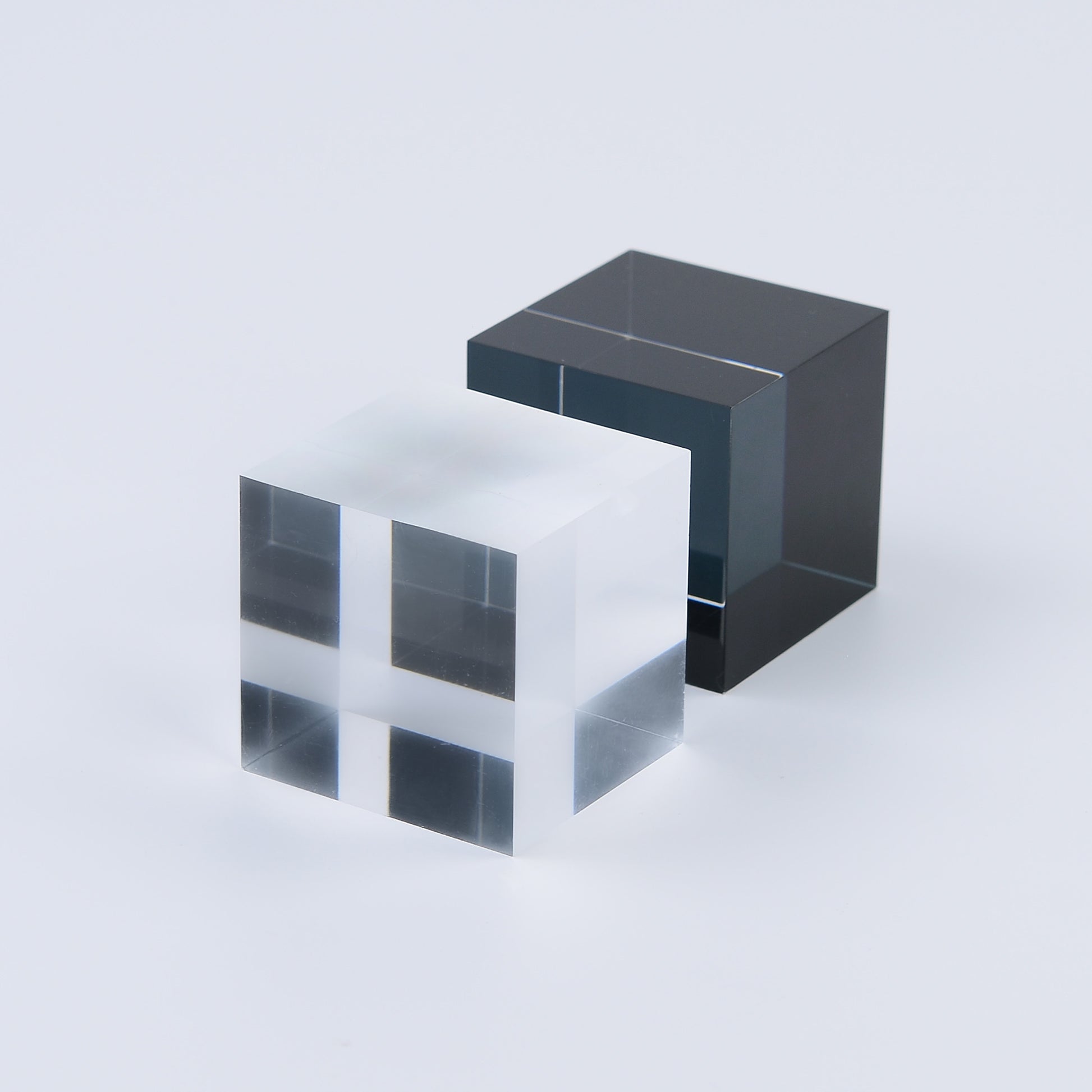 The K Cube catching the light in deep translucent tones