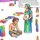 Nabta Playa Astronomers colouring page from the Brilliant Minds Ancient Egyptian Pioneers book, shown coloured in