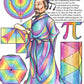 Liu Hui colouring page from the Brilliant Minds Ancient Chinese Mathematicians book, shown coloured in