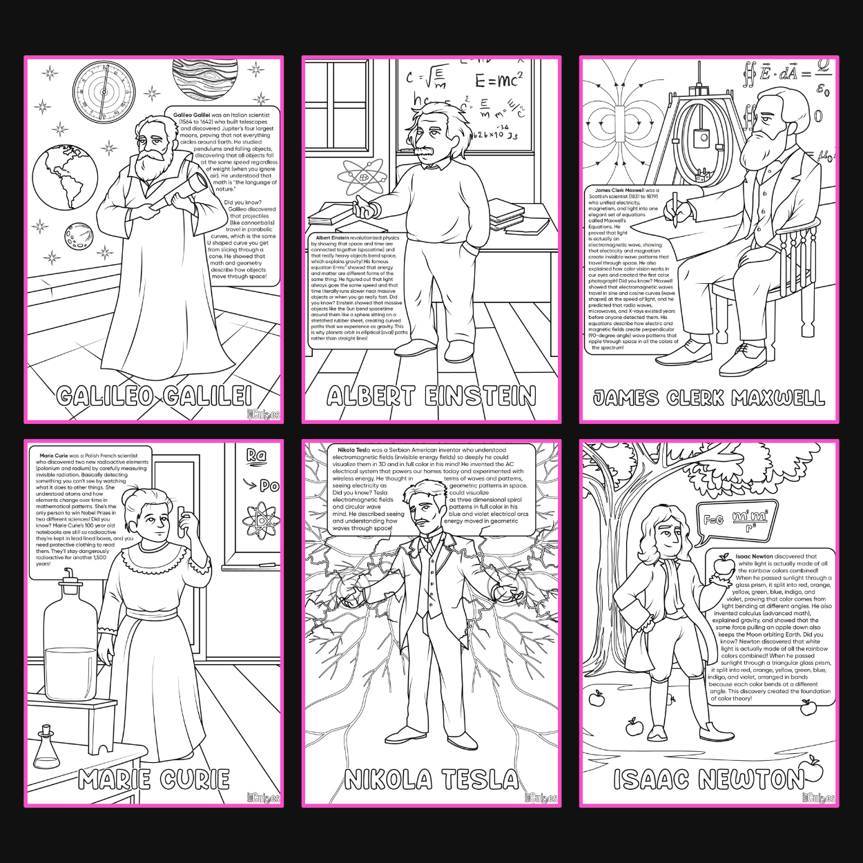 Brilliant Minds Colouring In Series: Light, Colour & Physics Masters