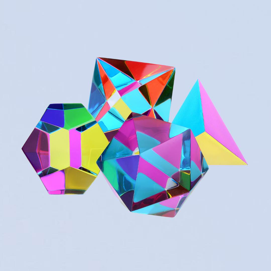 Poly Pack – Mini Geometric Shapes Set | CMY Cubes